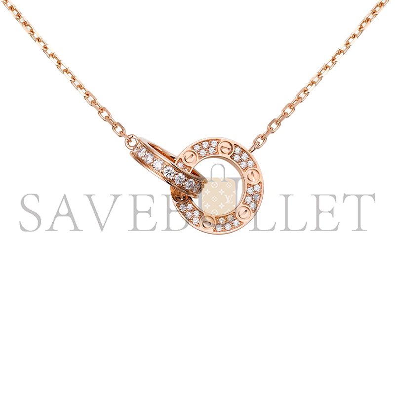 CARTIER LOVE NECKLACE, PAVED B7224528